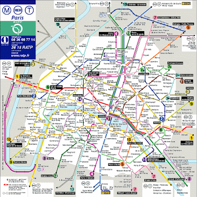 Plan de Paris Metro RATP