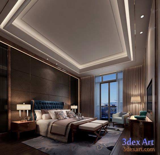 New false ceiling designs ideas for bedroom 2019 with LED lights
