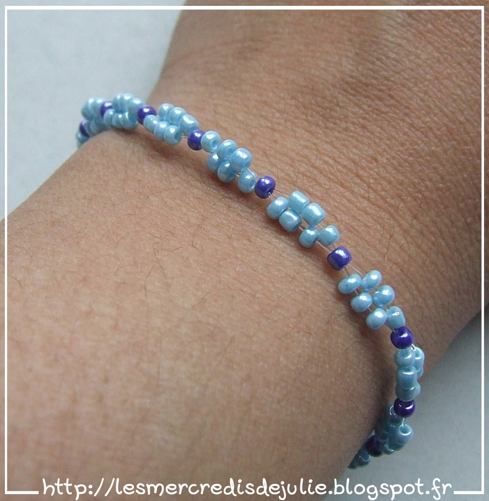 Les Mercredis de Julie Bracelet double en perles de rocaille [2]