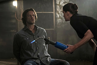 Jared Padalecki as Sam Winchester in Supernatural 12x01 "Keep Calm and Carry On"