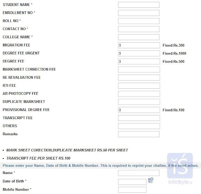 CSVTU fees Online Payment portal SBI CSVTU fees Online