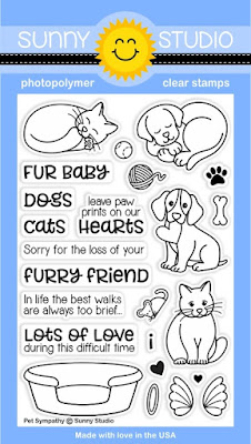Sunny Studio Stamps: Introducing Pet Sympathy 4x6 Photopolymer Clear Stamp Set