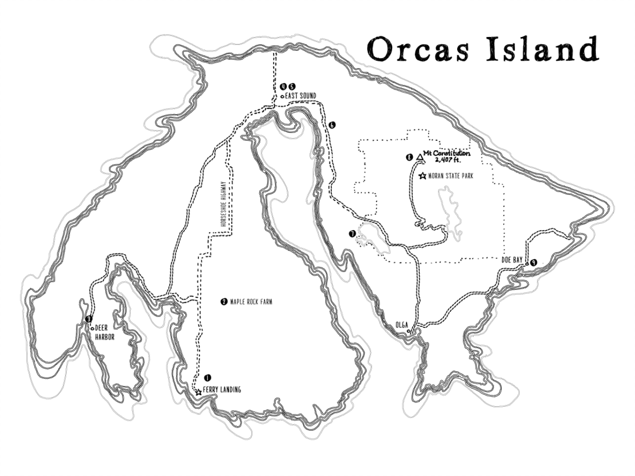 fieldtrip Orcas Island Guide Map