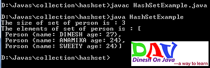 HashSet collection
