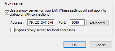 Nhập Proxy IP và Proxy Port Nhập Proxy IP và Proxy Port