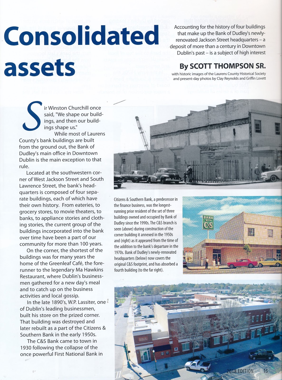 THE ET CETERA CHRONICLES CONSOLIDATED ASSETS THE ANCESTORS OF THE NEW BANK OF DUDLEY IN