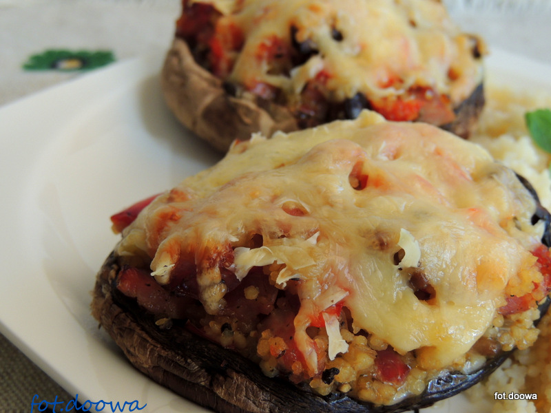 Portobello z kuskusem i kiełbasą Moje Małe Czarowanie Dorota