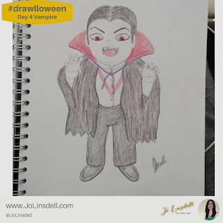 #Drawlloween Day 4 Vampire #Drawing #challenge