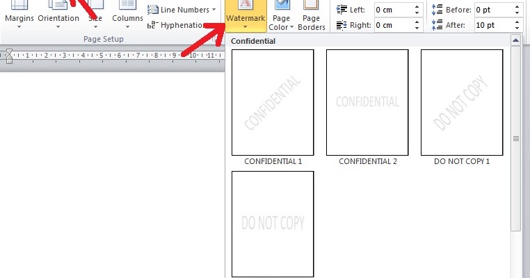 Cara Membuat Watermark di Microsoft Word 2010 Dengan Mudah