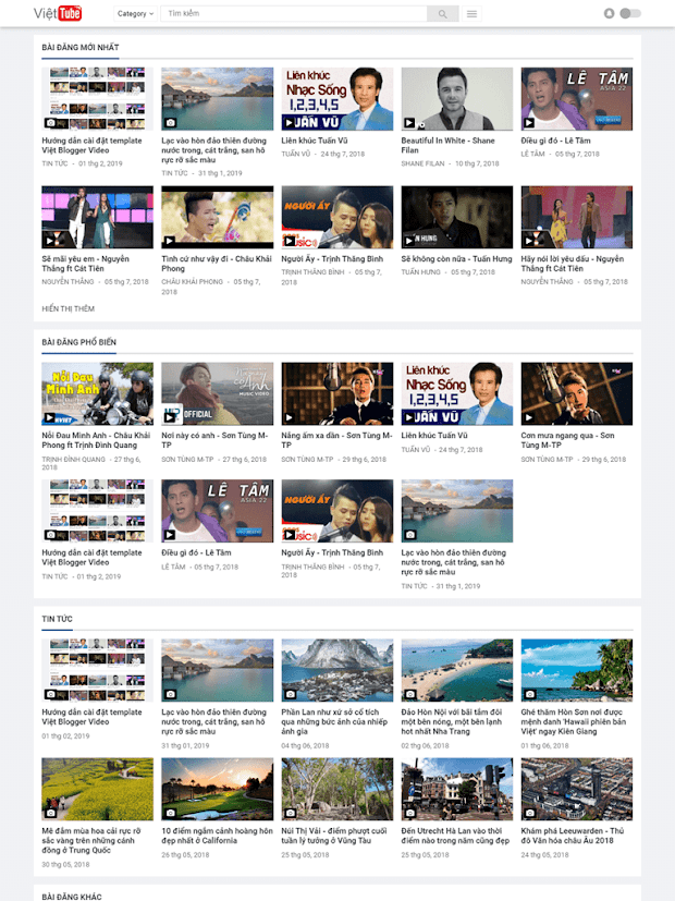 Template blogspot video đẹp mẫu số 3 Template blogspot video đẹp mẫu số 3