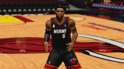 NBA 2K13 Miami Heat Away Jersey with "MIAMI" logo