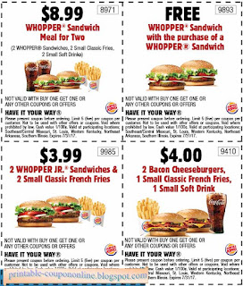Free Printable Burger King Coupons Free Printable Burger King Coupons