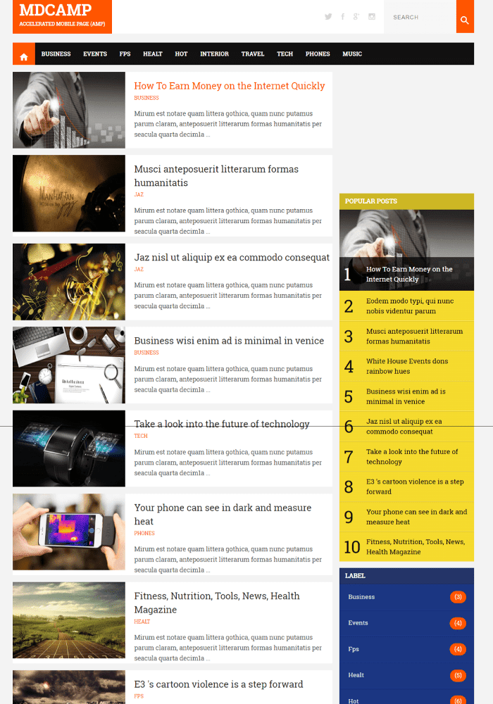 MDCamp Best Free AMP Blogger Templates MDCamp Best Free AMP Blogger Templates