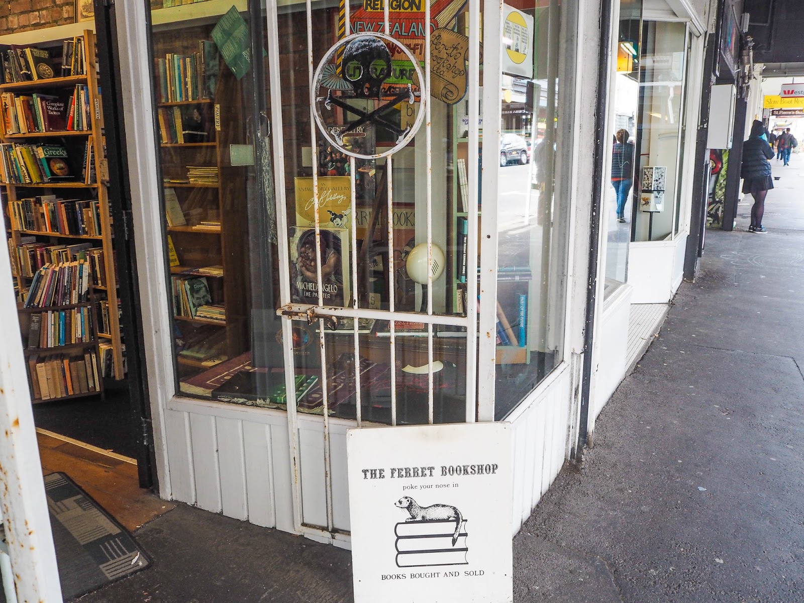 Second hand bookshop on Cuba St, New Zealand