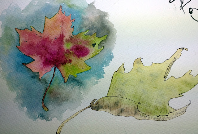 Sketches: PLAYING WITH THE AUTUMN COLOURS by Elizabeth Casua, tHE 33ZTH oRDER Watercolour paintings / artwork