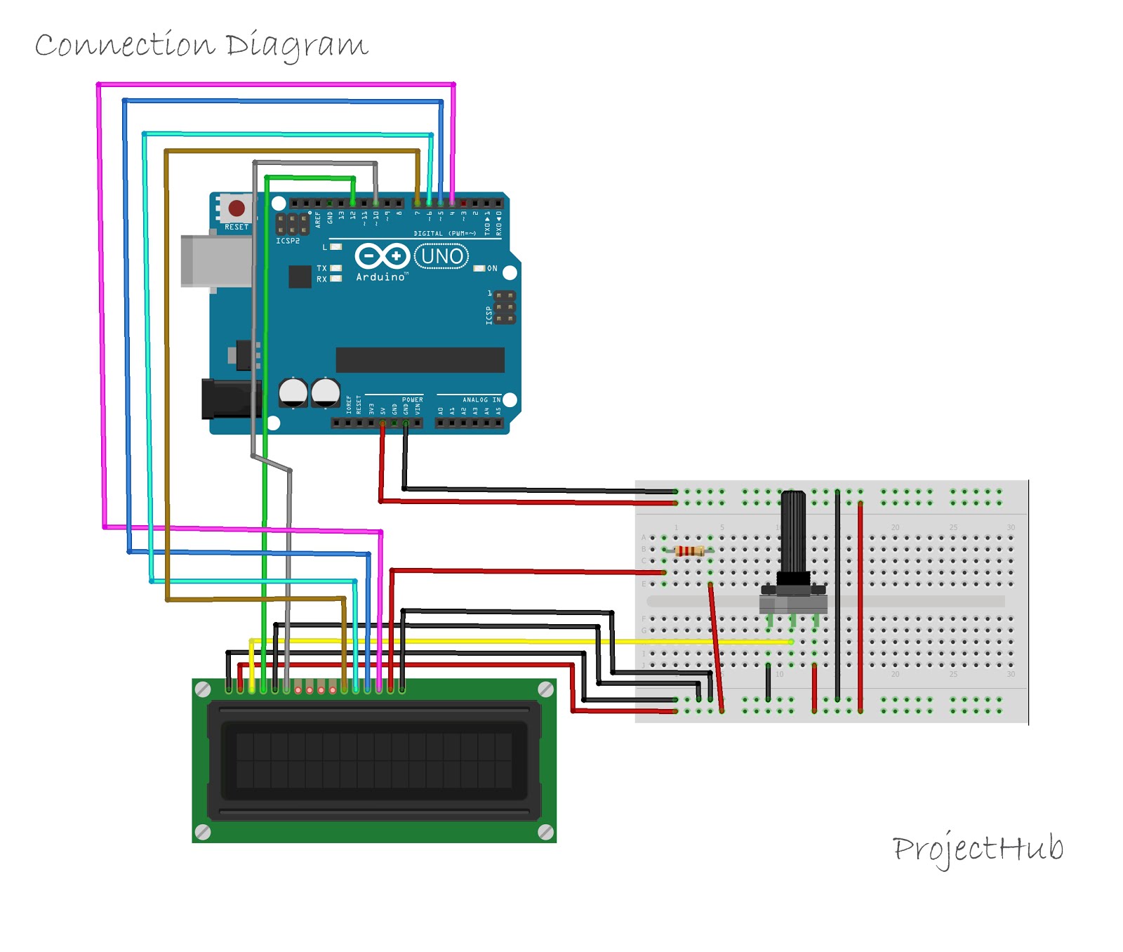 Project Hub: LCD Display Interface with Arduino