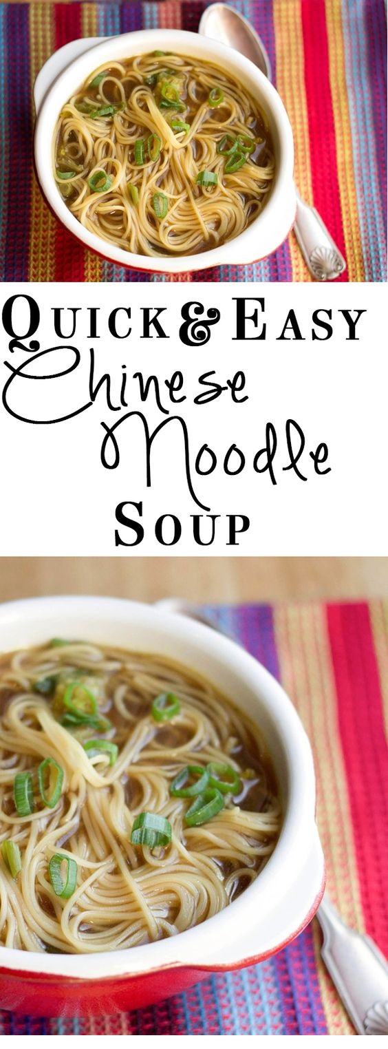Quick and Easy Chinese Noodle Soup