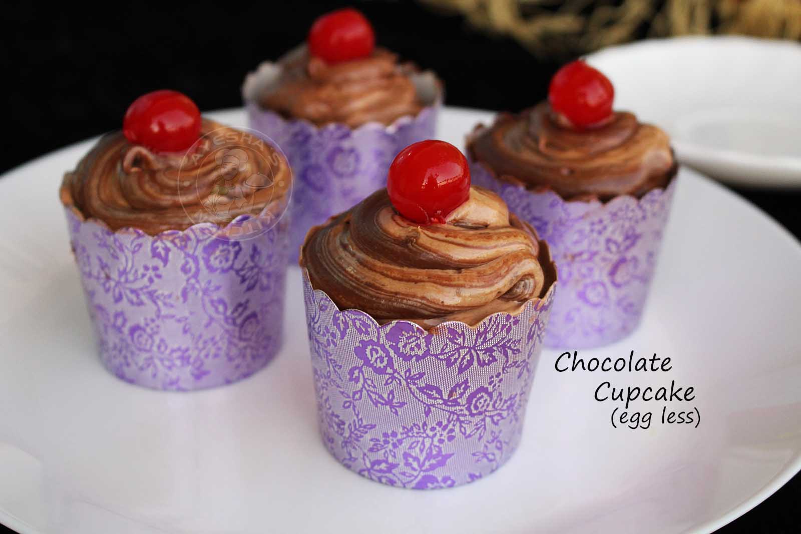 CHOCOLATE CUP CAKE EGGLESS CUPCAKE RECIPE