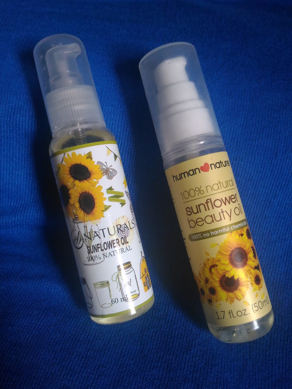 Cienanigans Battle of the Sunflower Oils EB Naturals vs Human Nature