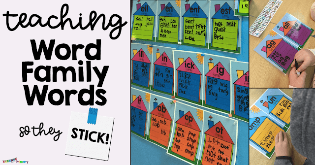 Learn how to teach word family words so that they stick - kids will learn to read and spell word families words if they are engaged in the process of building charts to use as anchor posters in the classroom.