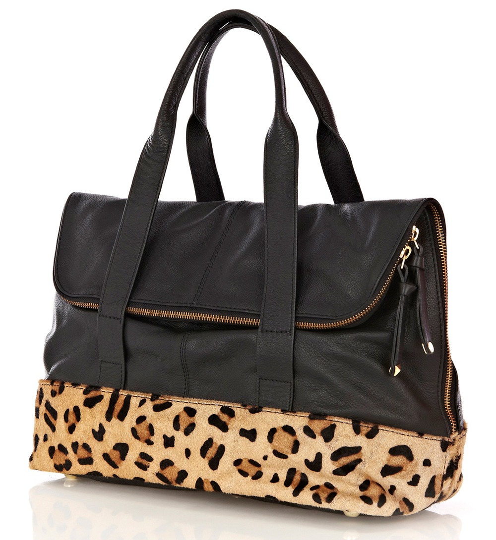 warehouse leopard print bag