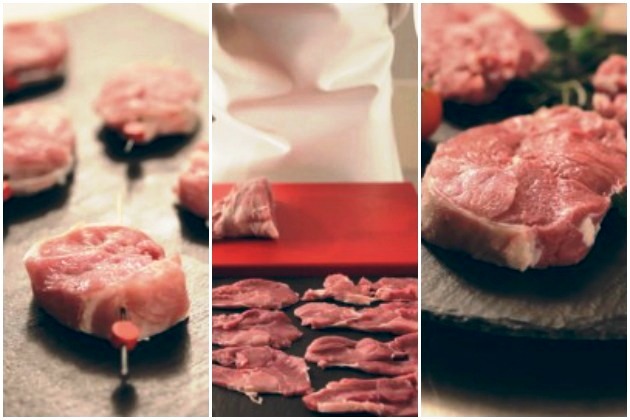 cortes de la pierna de cordero