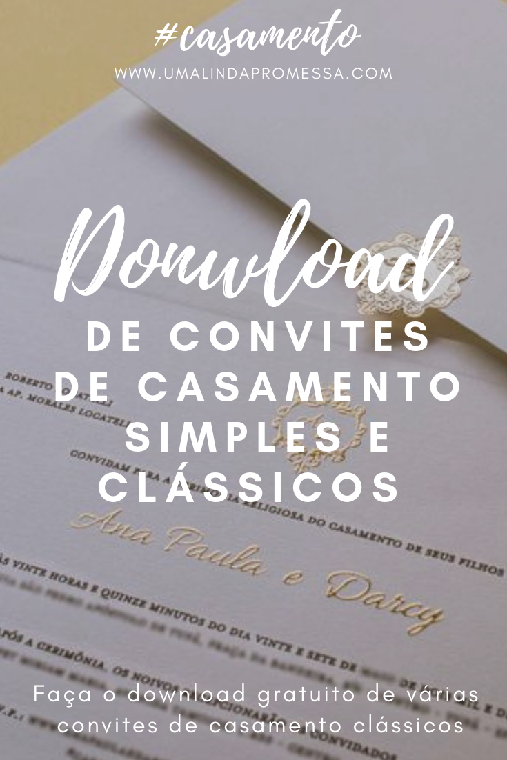 Featured image of post Convites De Casamento Cl Ssicos C g recebi o convite do seu casamento