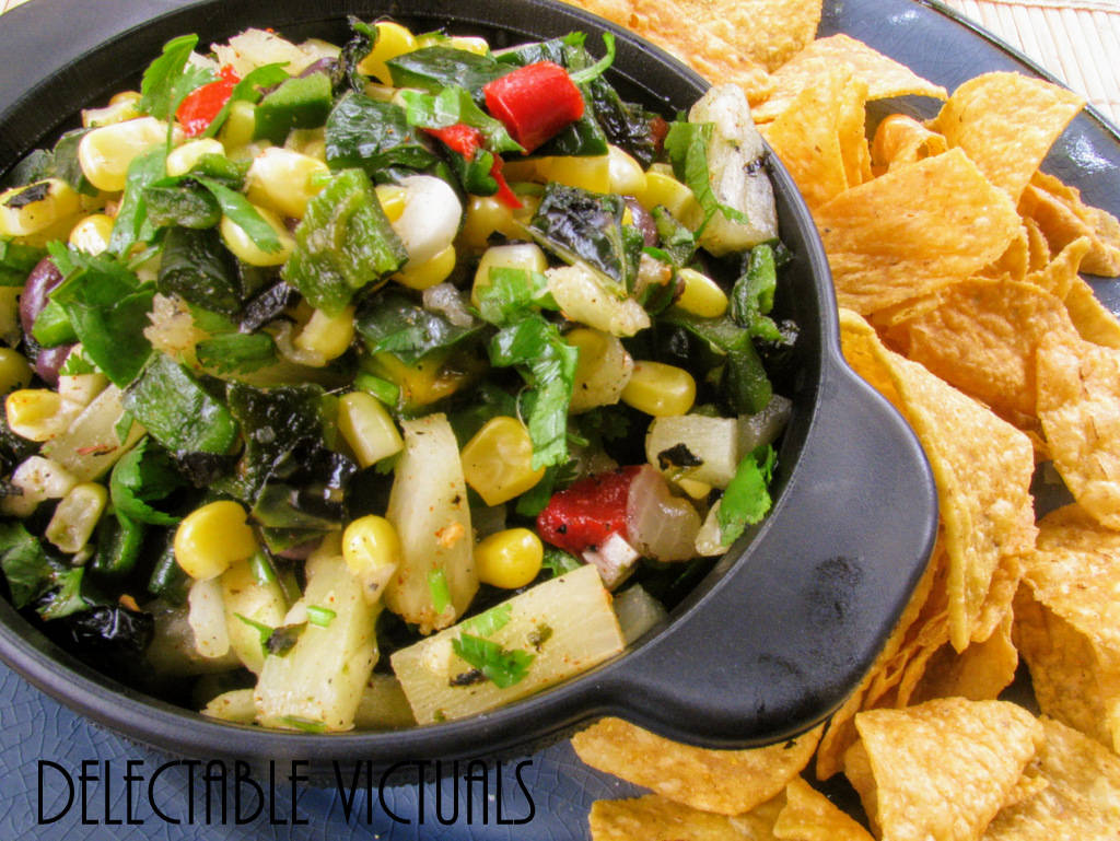 Roasted Poblano pepper and Pineapple Salsa