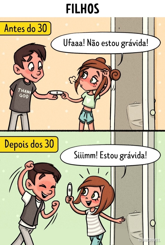 O amor antes e depois dos 30 anos O amor antes e depois dos 30 anos