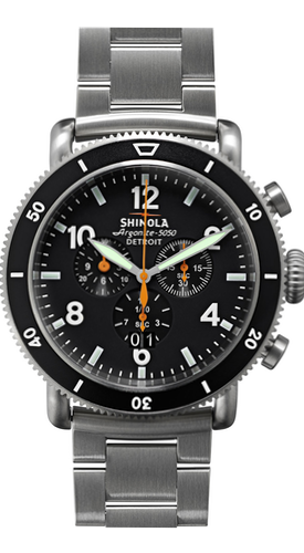 Shinola 48mm Limited Edition Black Blizzard Watch