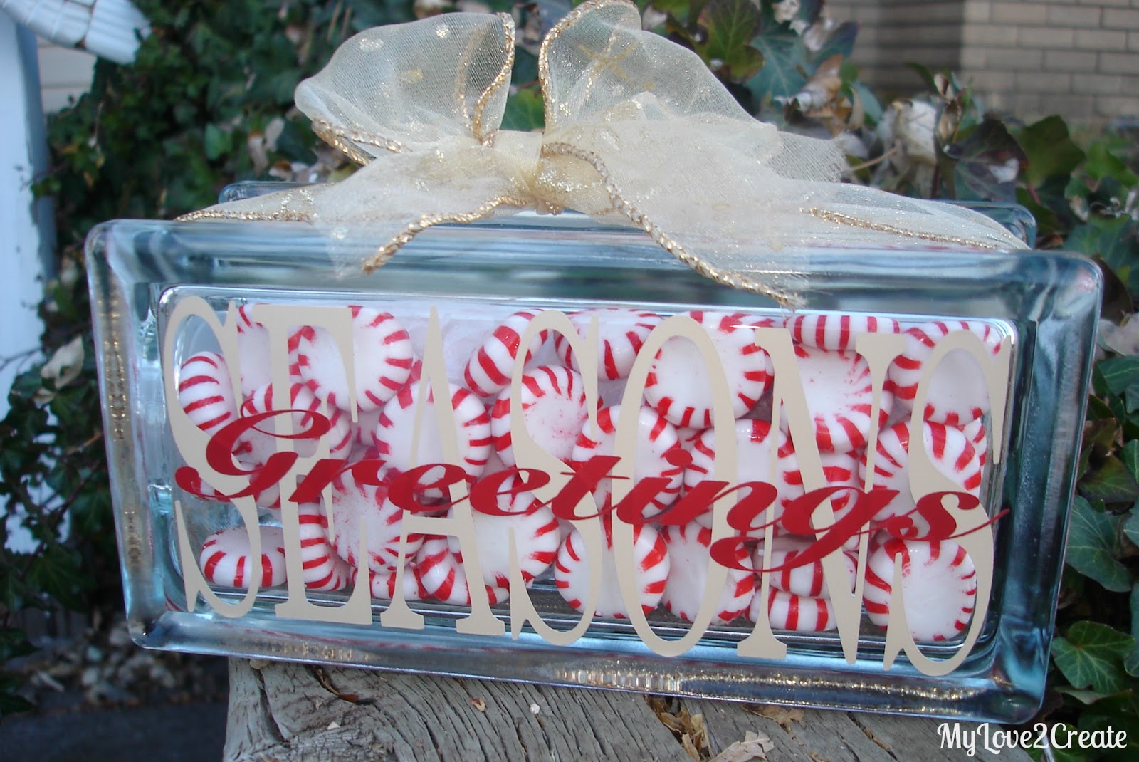 Christmas Glass Block My Love 2 Create