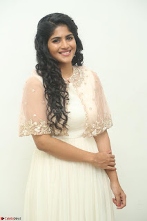 Megha Akash in beautiful Cream Transparent Anarkali Dress at Pre release function of Movie LIE ~ Celebrities Galleries 006