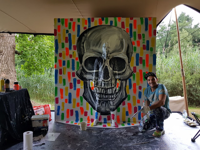 Flesh and Acrylic - Skull - Ben Heine Art - Live Art Festival - ABN Amro - Paleis Soestdijk