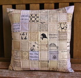 Silent Film Pillow by Heidi Staples for Quilt Now Magazine