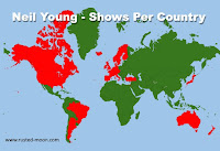 "Neil Young", Shows Per Country"