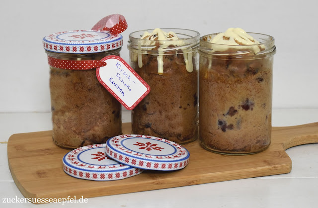 Ein Rezept für Kirsch-Schokoladen Kuchen im Glas | ♥ Zuckersüße Äpfel ...