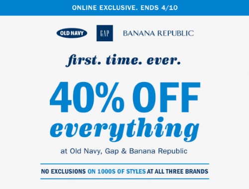 gap promo code 40 off