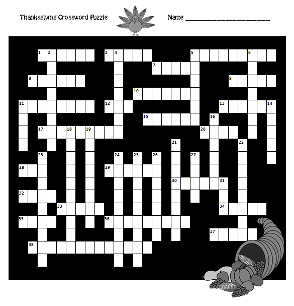 Whimsy resources thanksgiving crossword puzzle