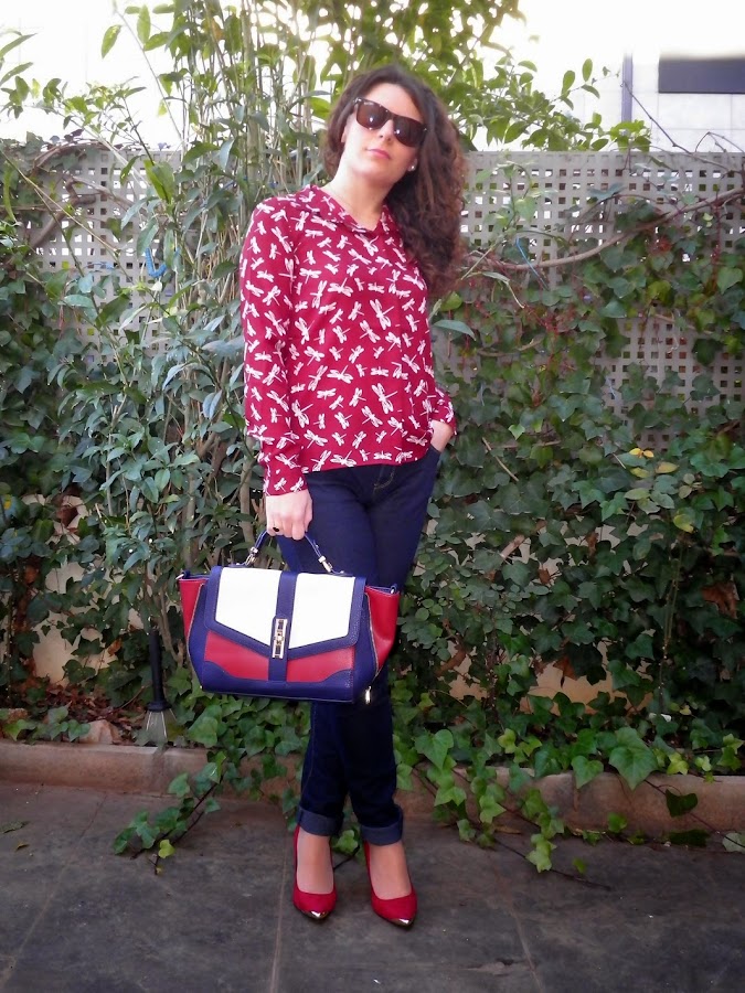 libelulas, burdeos, mi vestido azul, fashion blogger, moda, castellón, look, spain