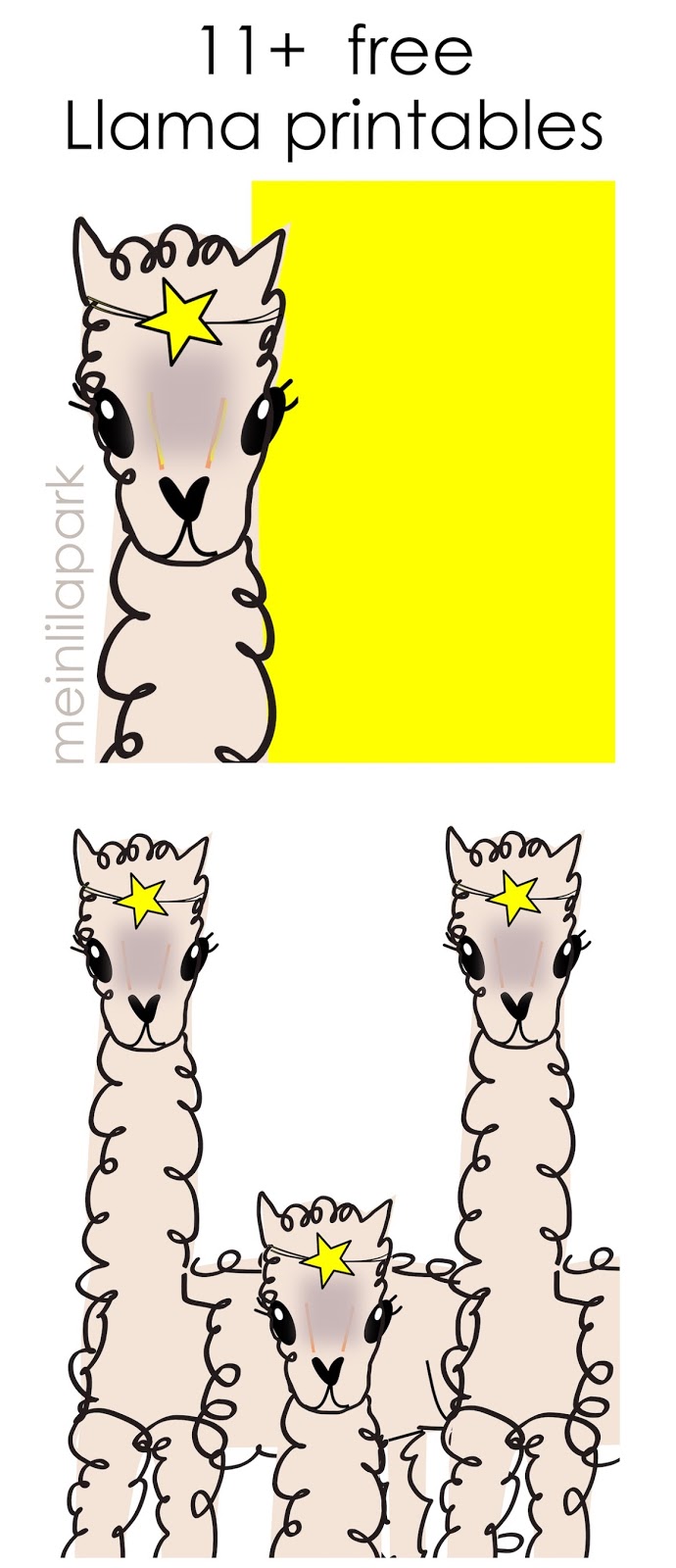 15 Free Llama Printables And Downloads Lama Zum Ausdrucken Round up