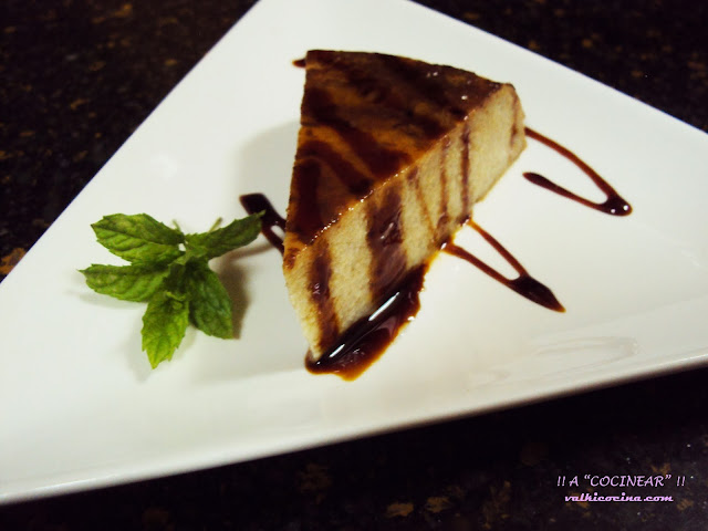 Flan de platano al microondas