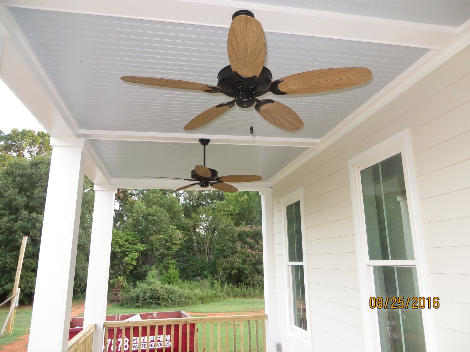 The Rogers Home Exterior Lights & Porch Fans