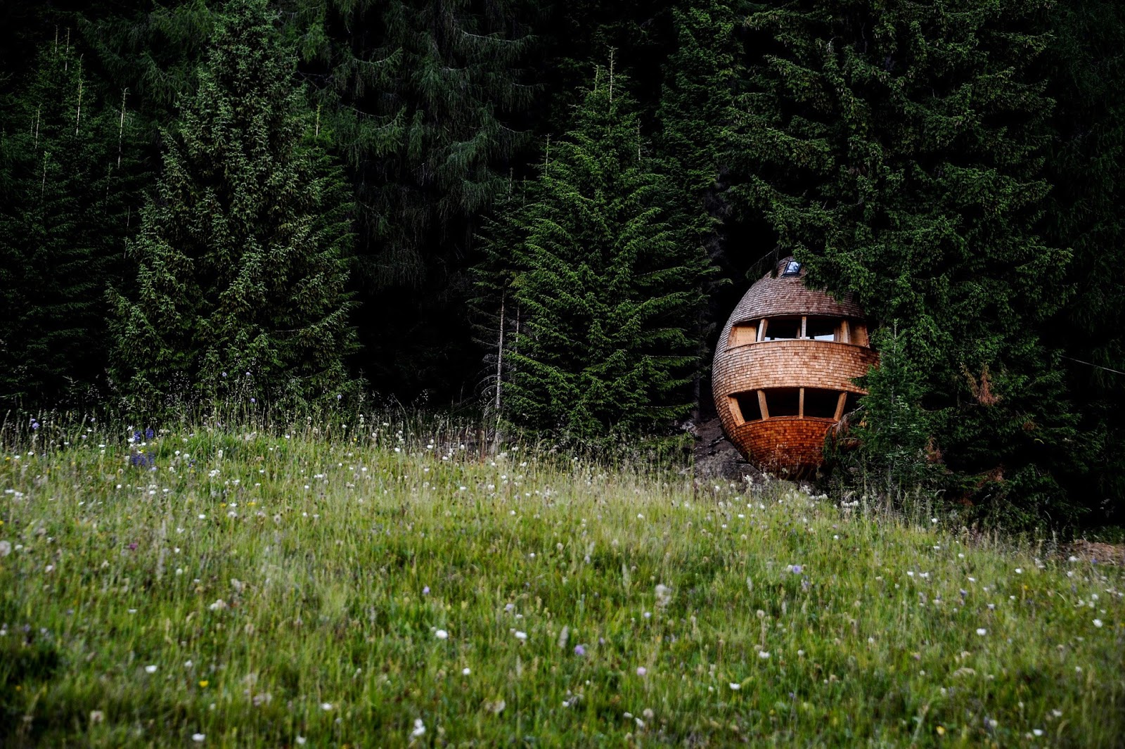 Дом-яйцо в итальянских Альпах 