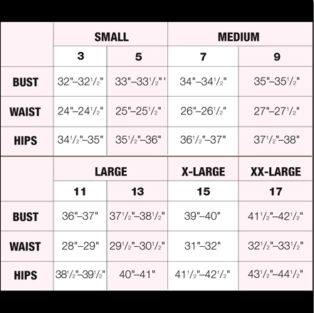 Member's Mark Clothing Size Chart