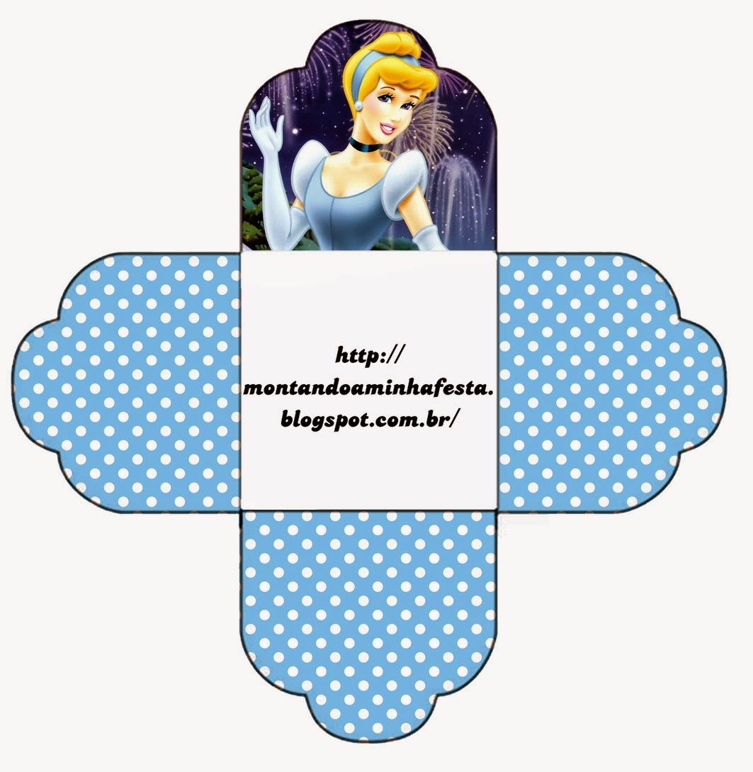 Cenicienta: Cajas para Imprimir Gratis. Caja Gratis de Cenicienta para pastelitos, chocolates o mazapanes.