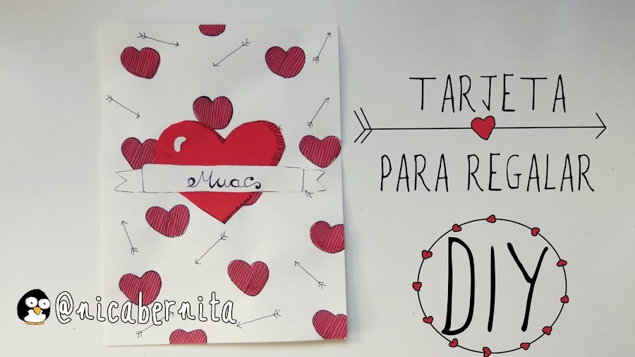 tarjeta corazón san valentín nica bernita