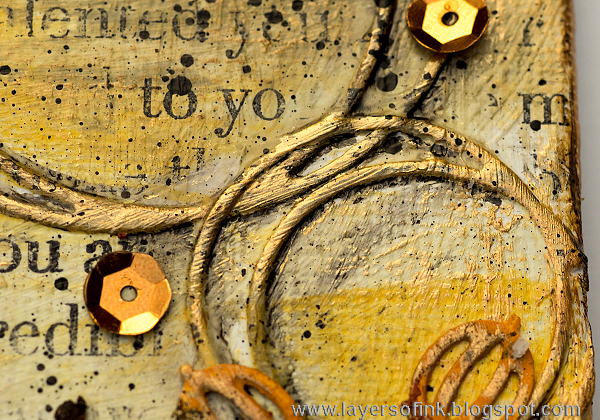 Layers of ink - Winter Plants Mixed Media Canvas by Anna-Karin