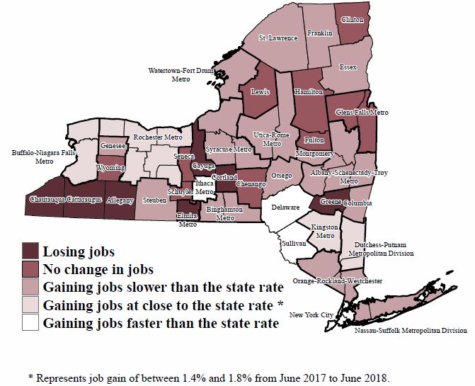Wellsville Regional News (dot) com Allegany County jobs report the map tells the story