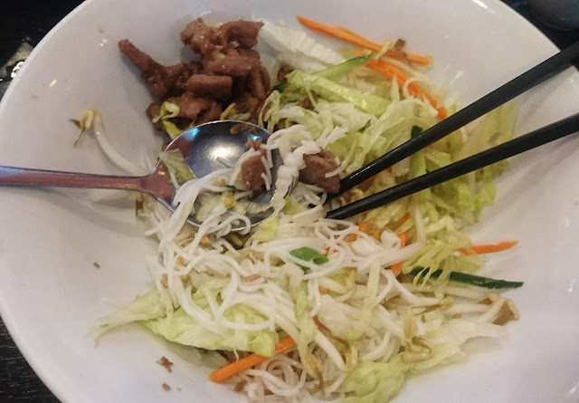 Pho Minh Long, Mitcham, grilled pork and spring roll noodle salad