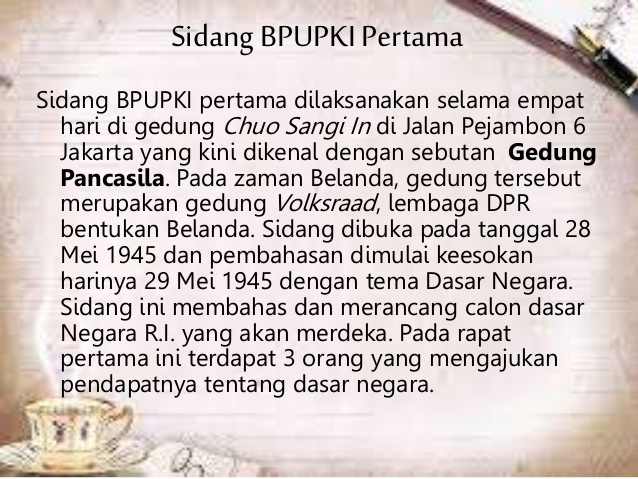 Sidang bpupki yang pertama pada tanggal 29 mei 1 juni 1945 membahas masalah